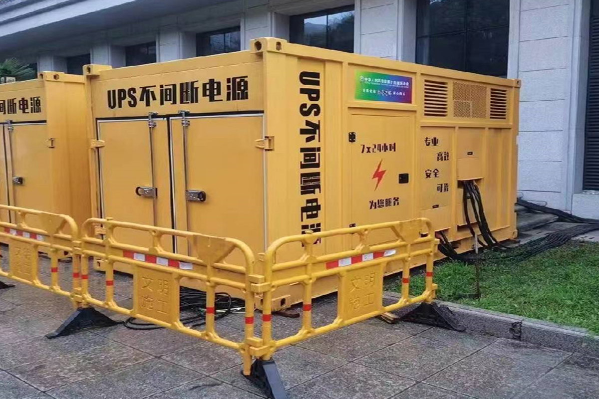 禄丰发电机租赁施工现场